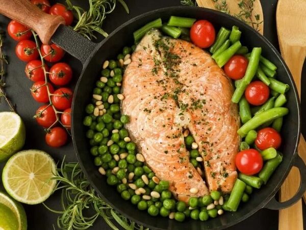 Pescado con verduras -sayuran