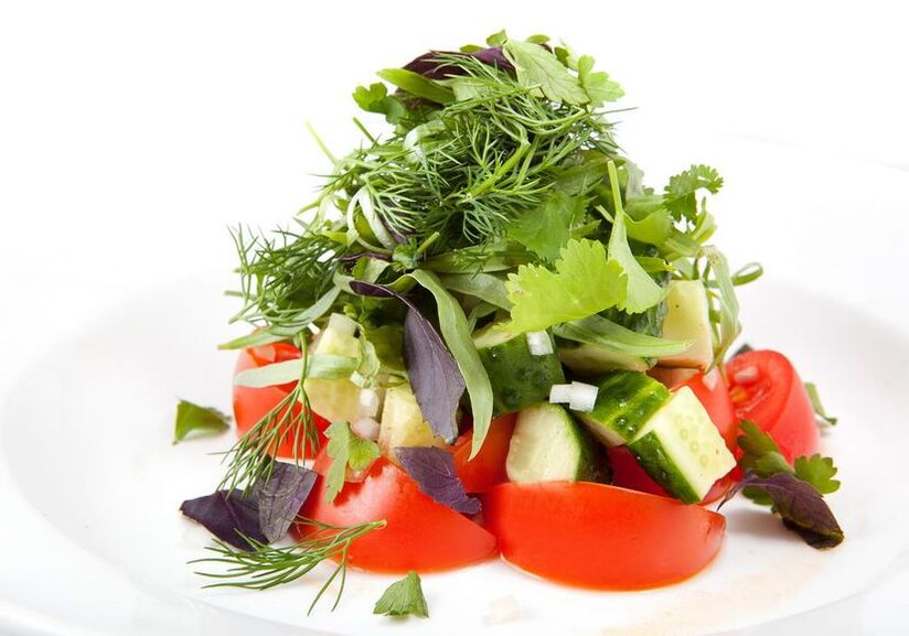 ensalada de verduras para una dieta hipoalergénica